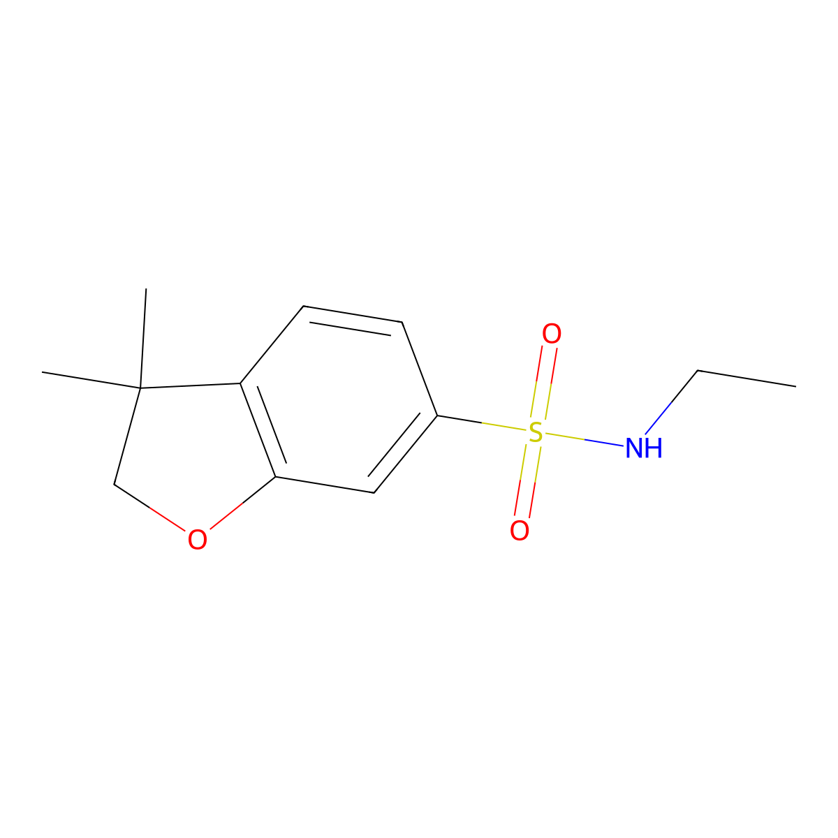 N-Ethyl-3,3-dimethyl-2,3-dihydro-1-benzofuran-6-sulfonamide molecular structure, CAS 2059939-65-8