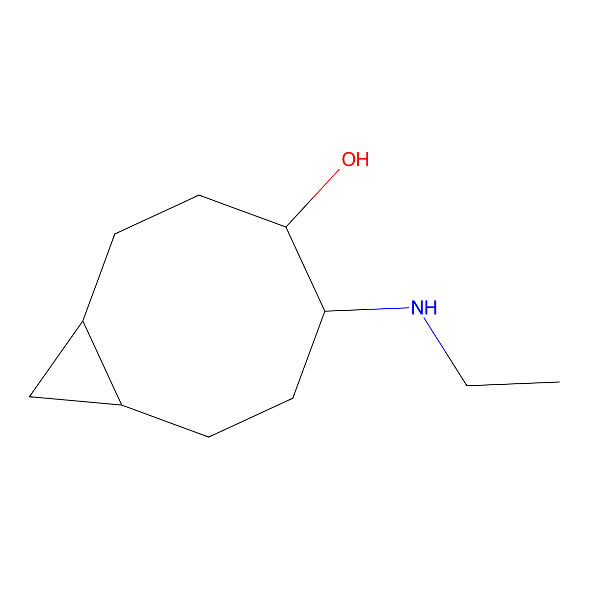 5-(Ethylamino)bicyclo[6.1.0]nonan-4-ol molecular structure, CAS 2059939-67-0