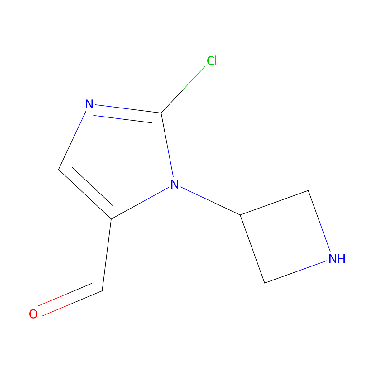 1-(Azetidin-3-yl)-2-chloro-1H-imidazole-5-carbaldehyde molecular structure, CAS 2059940-45-1
