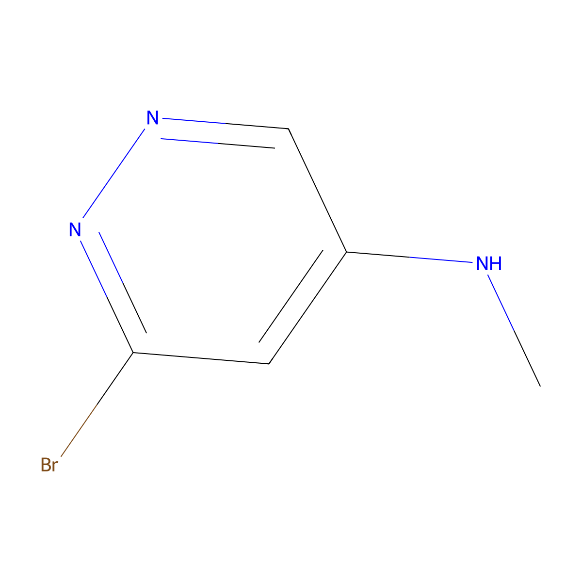 6-Bromo-N-methylpyridazin-4-amine molecular structure, CAS 2059940-46-2
