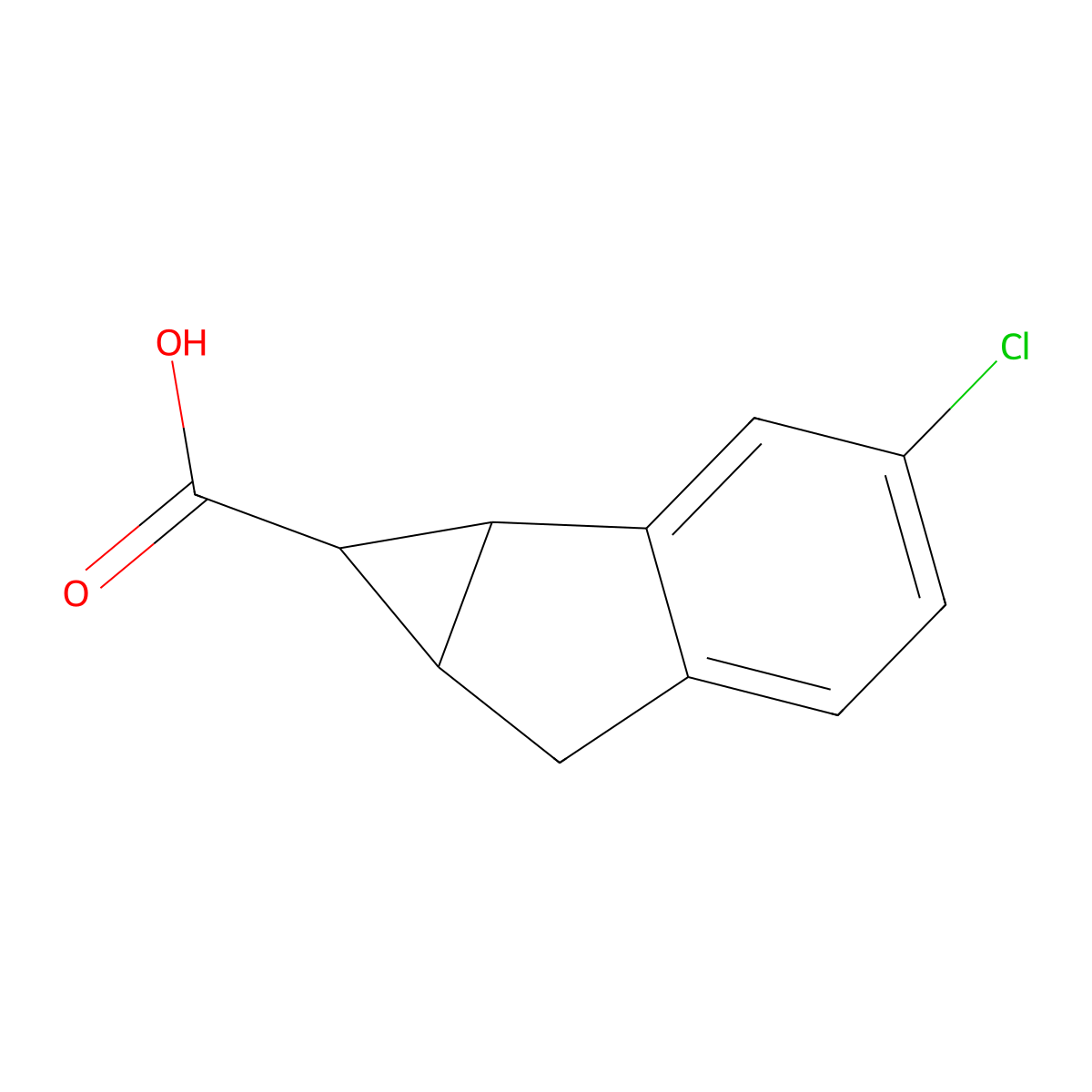 3-chloro-1H,1aH,6H,6aH-cyclopropa(a)indene-1-carboxylic acid molecular structure, CAS 2059940-53-1