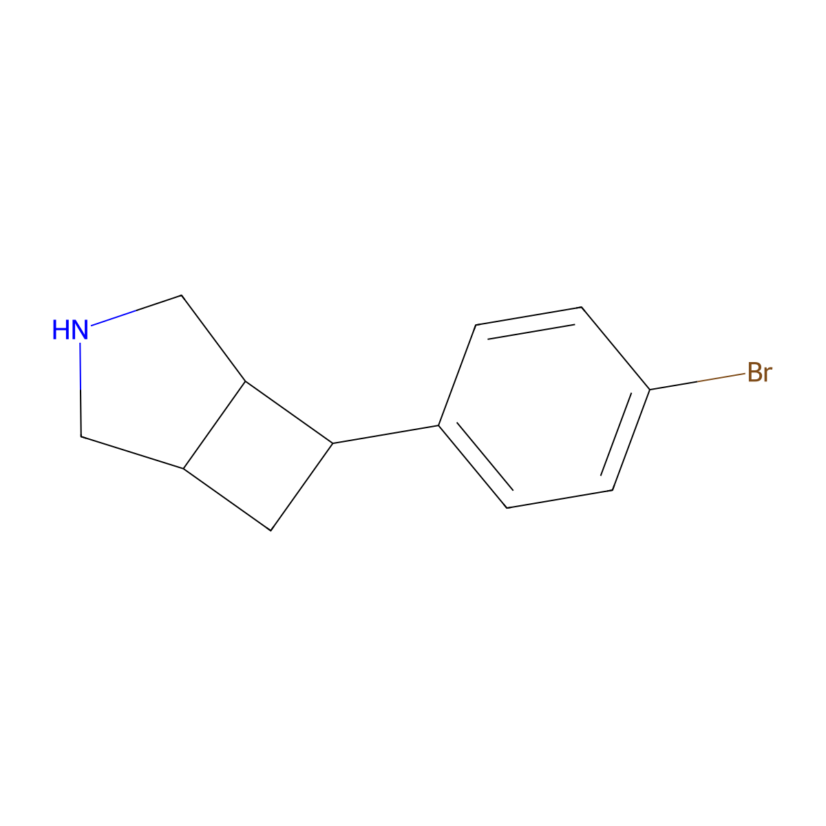 6-(4-Bromophenyl)-3-azabicyclo[3.2.0]heptane molecular structure, CAS 2059940-61-1