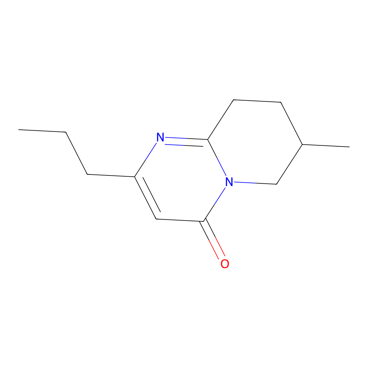 7-Methyl-2-propyl-4H,6H,7H,8H,9H-pyrido[1,2-a]pyrimidin-4-one molecular structure, CAS 2059940-64-4