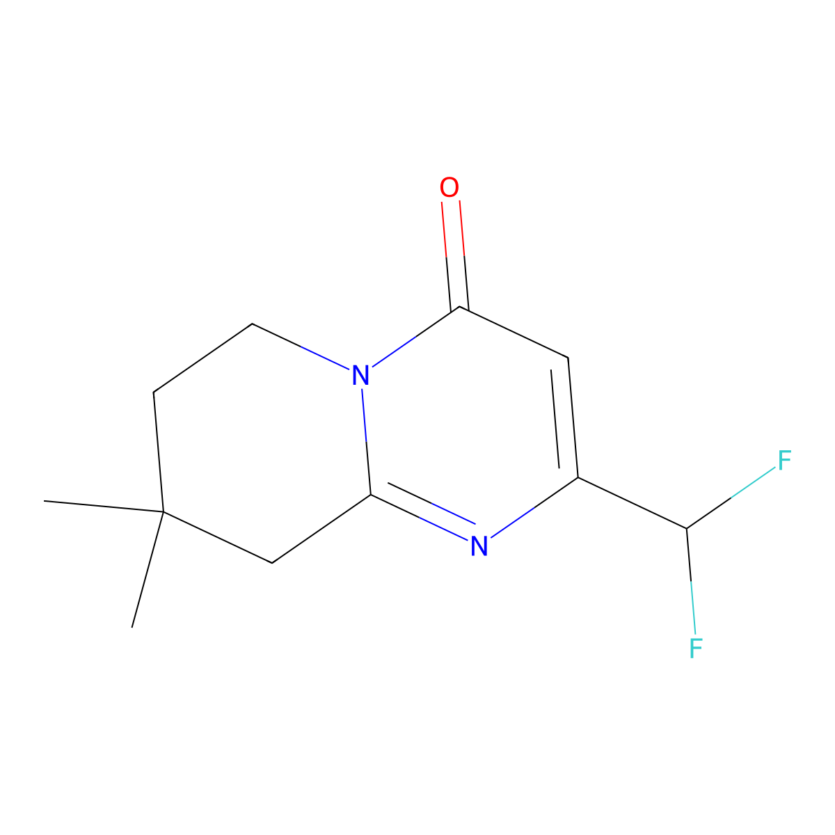 2-(Difluoromethyl)-8,8-dimethyl-4H,6H,7H,8H,9H-pyrido[1,2-a]pyrimidin-4-one molecular structure, CAS 2059940-67-7