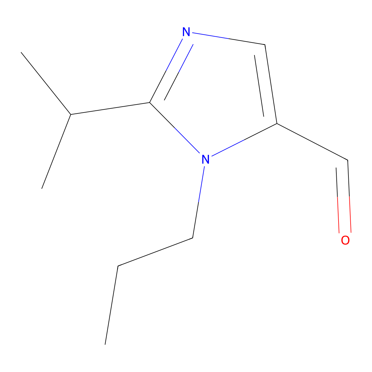 2-(Propan-2-yl)-1-propyl-1H-imidazole-5-carbaldehyde molecular structure, CAS 2059940-74-6