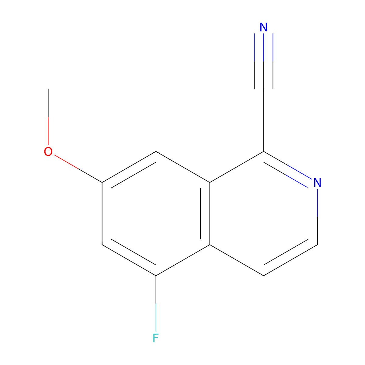 5-Fluoro-7-methoxyisoquinoline-1-carbonitrile molecular structure, CAS 2059940-76-8