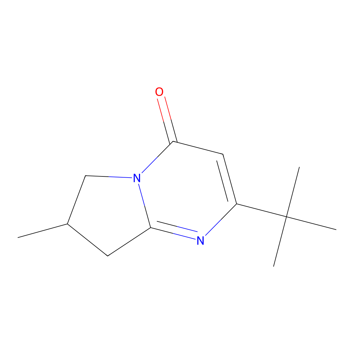 2-tert-Butyl-7-methyl-4H,6H,7H,8H-pyrrolo[1,2-a]pyrimidin-4-one molecular structure, CAS 2059940-78-0