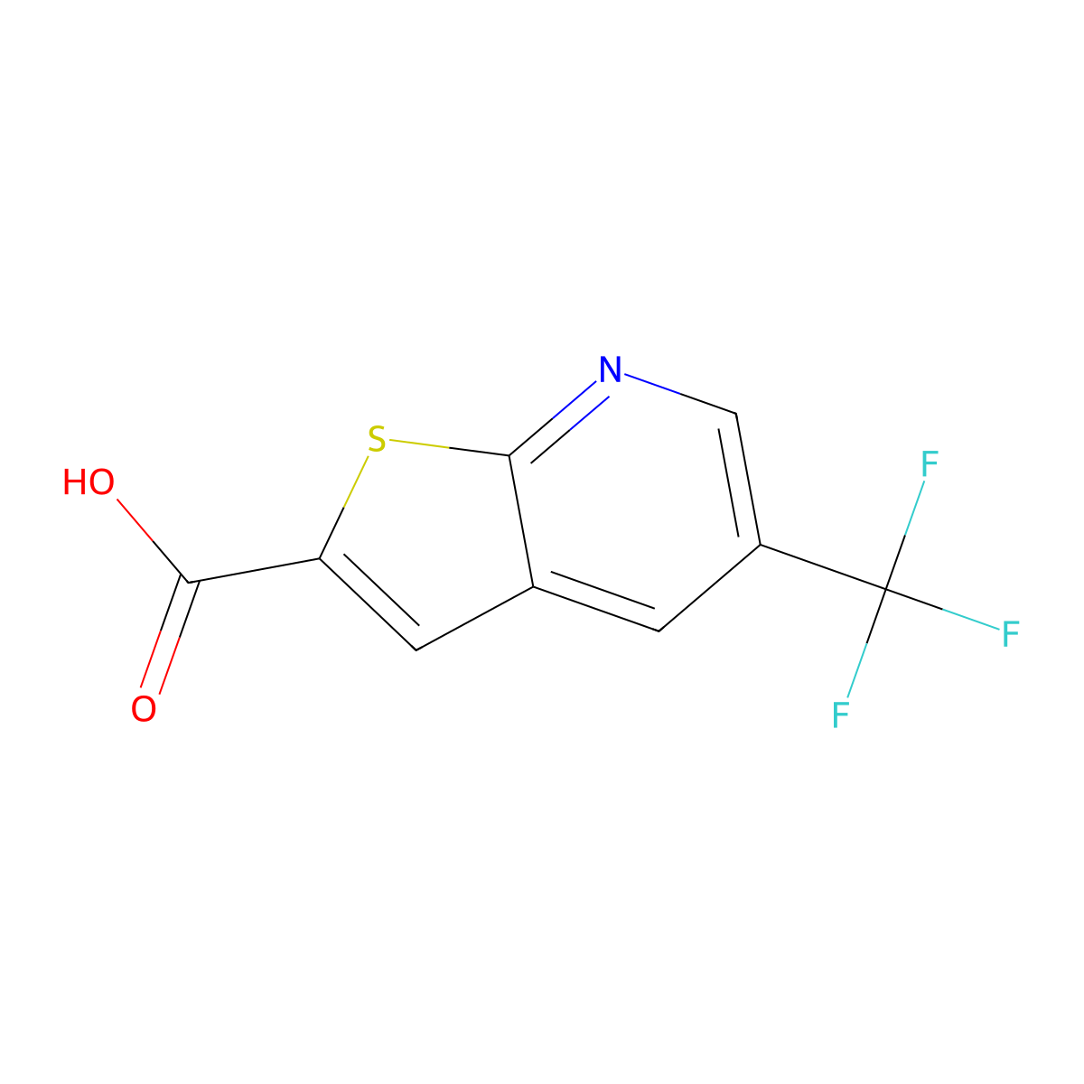 5-(Trifluoromethyl)thieno[2,3-b]pyridine-2-carboxylic acid molecular structure, CAS 2059941-09-0