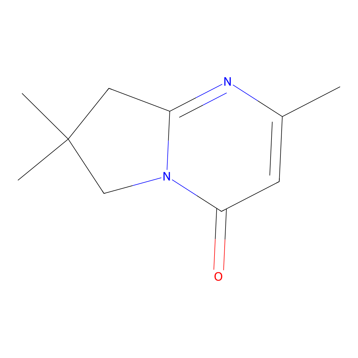 2,7,7-Trimethyl-4H,6H,7H,8H-pyrrolo[1,2-a]pyrimidin-4-one molecular structure, CAS 2059941-12-5