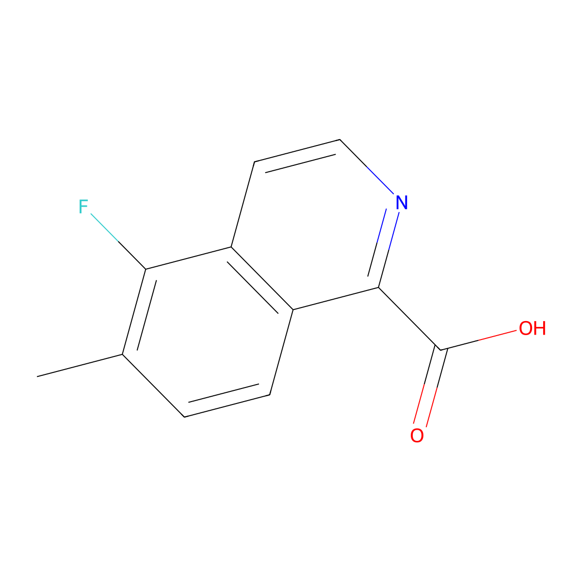 5-Fluoro-6-methylisoquinoline-1-carboxylic acid molecular structure, CAS 2059941-22-7