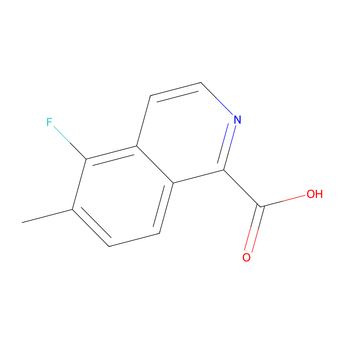 5-Fluoro-6-methylisoquinoline-1-carboxylic acid molecular structure, CAS 2059941-22-7