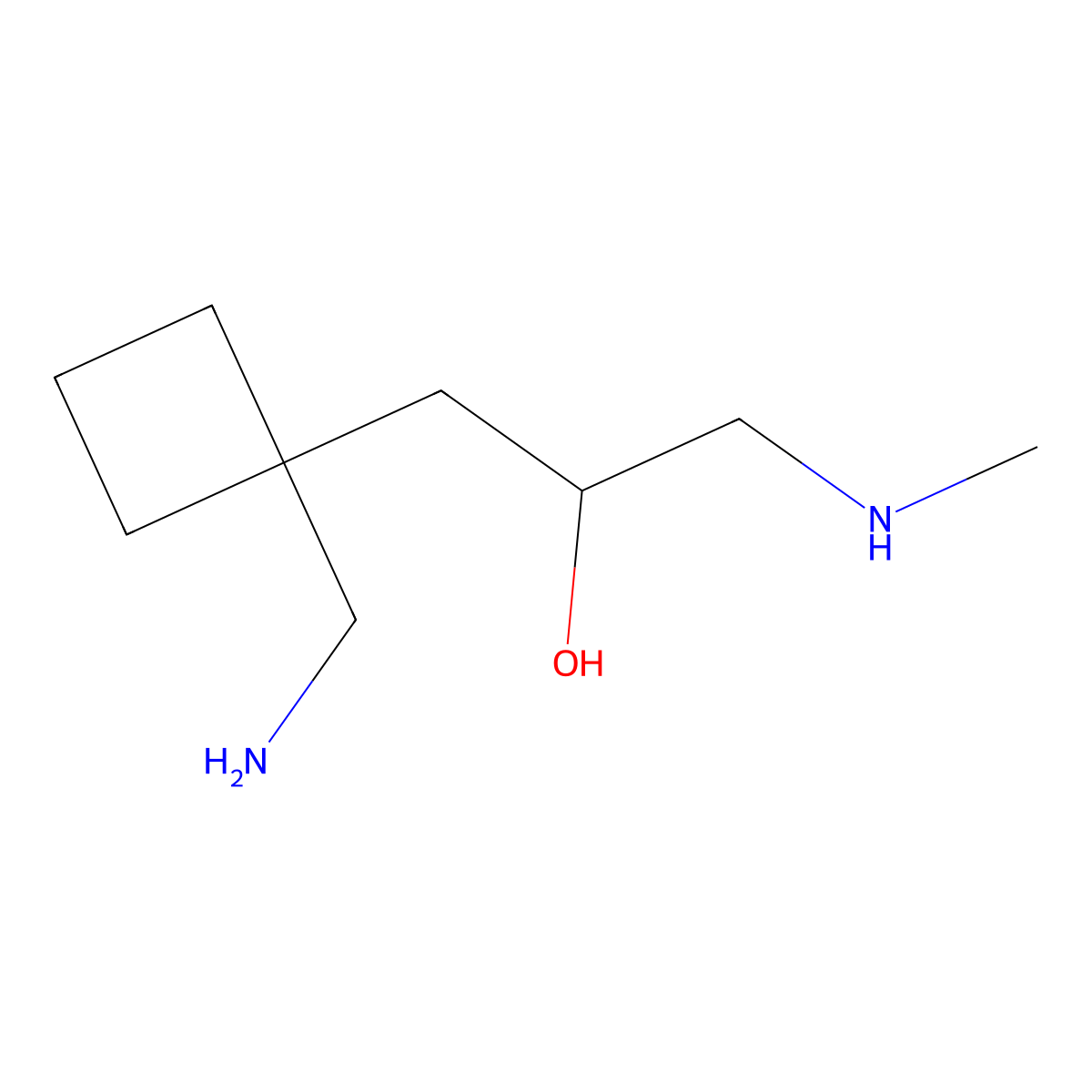 1-[1-(Aminomethyl)cyclobutyl]-3-(methylamino)propan-2-ol molecular structure, CAS 2059941-27-2