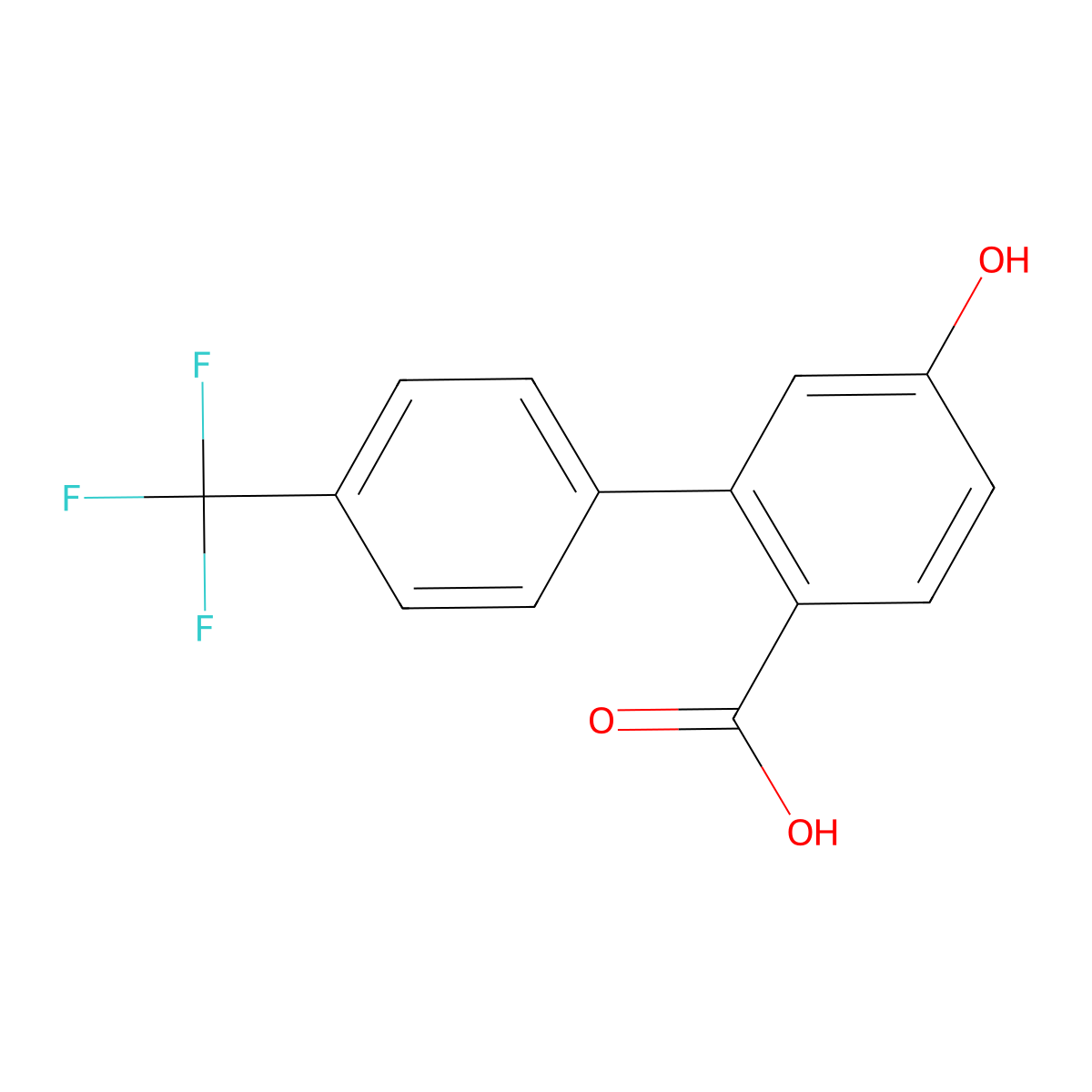 4-Hydroxy-2-[4-(trifluoromethyl)phenyl]benzoic acid molecular structure, CAS 2059941-43-2