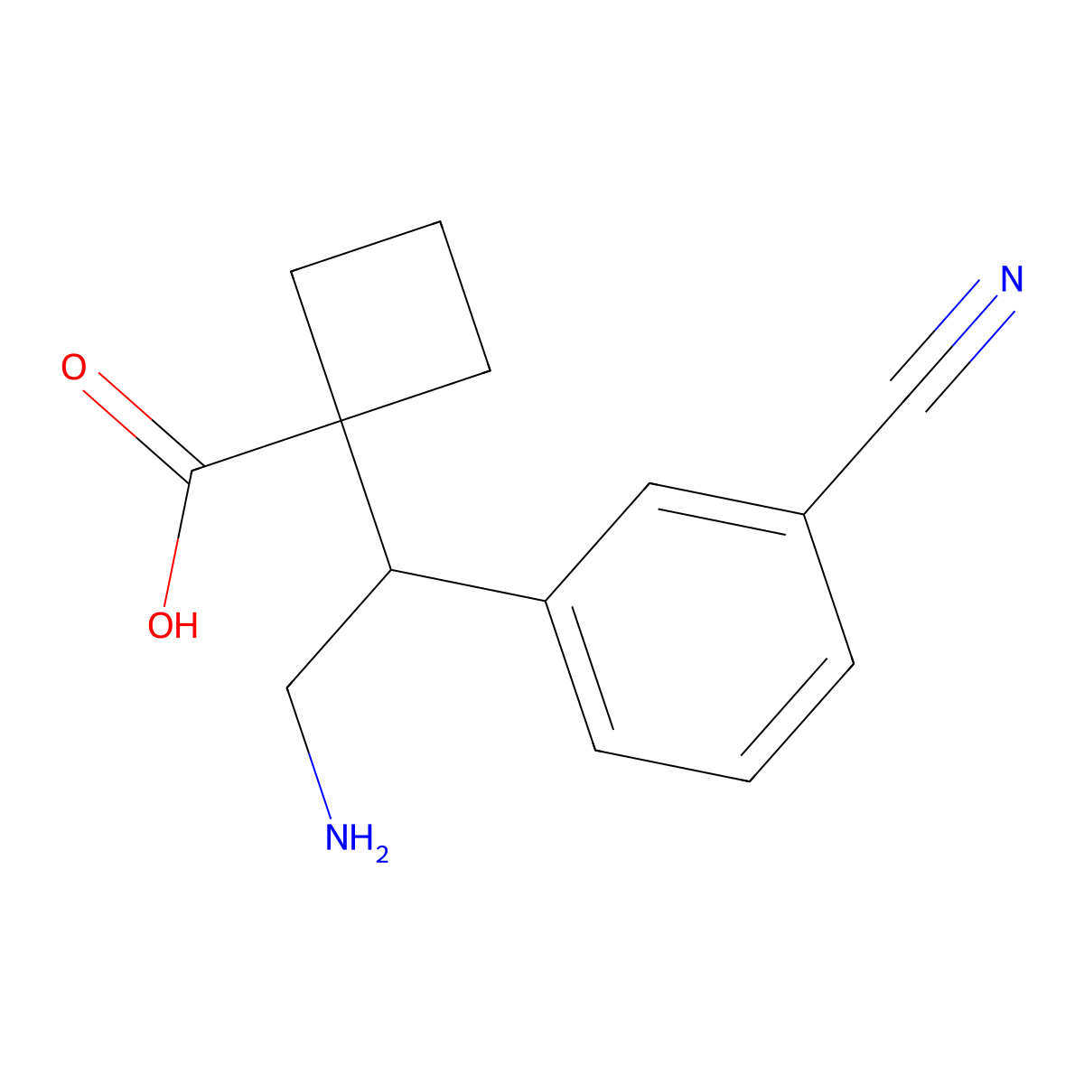 1-[2-Amino-1-(3-cyanophenyl)ethyl]cyclobutane-1-carboxylic acid molecular structure, CAS 2059941-64-7
