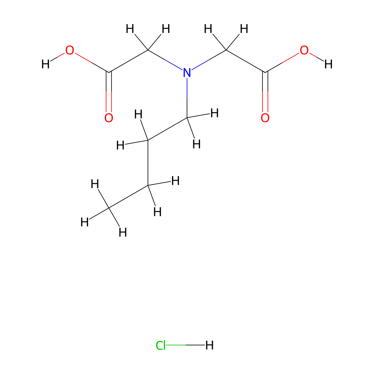 2-[Butyl(carboxymethyl)amino]acetic acid hydrochloride molecular structure, CAS 2059941-76-1
