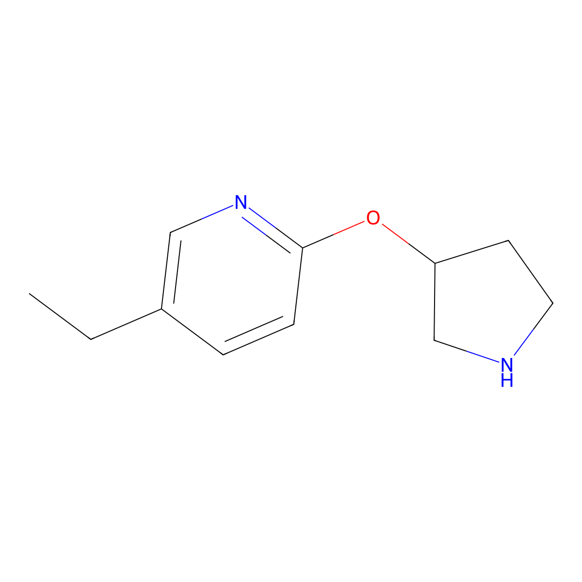 5-Ethyl-2-(pyrrolidin-3-yloxy)pyridine molecular structure, CAS 2059941-77-2