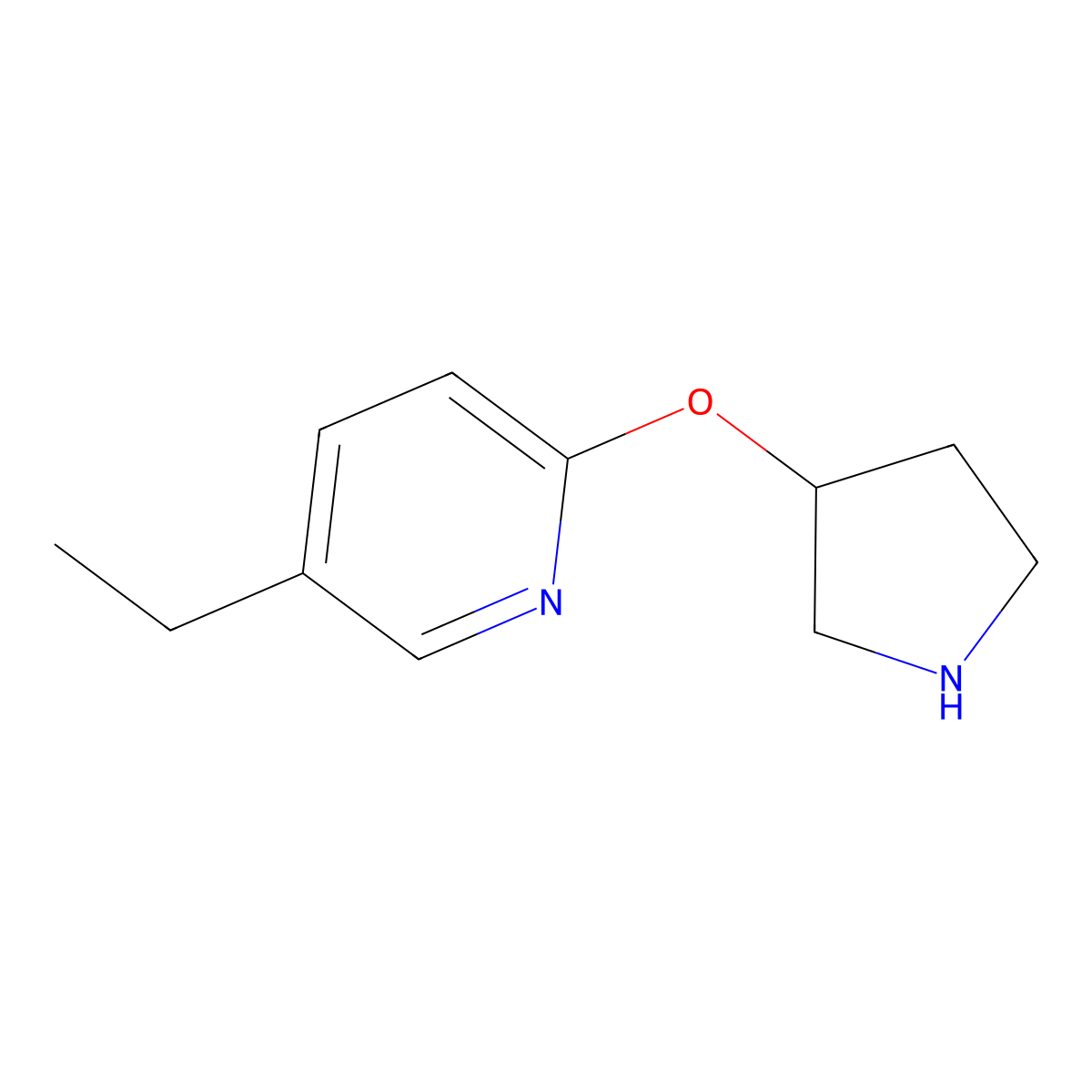 5-Ethyl-2-(pyrrolidin-3-yloxy)pyridine molecular structure, CAS 2059941-77-2