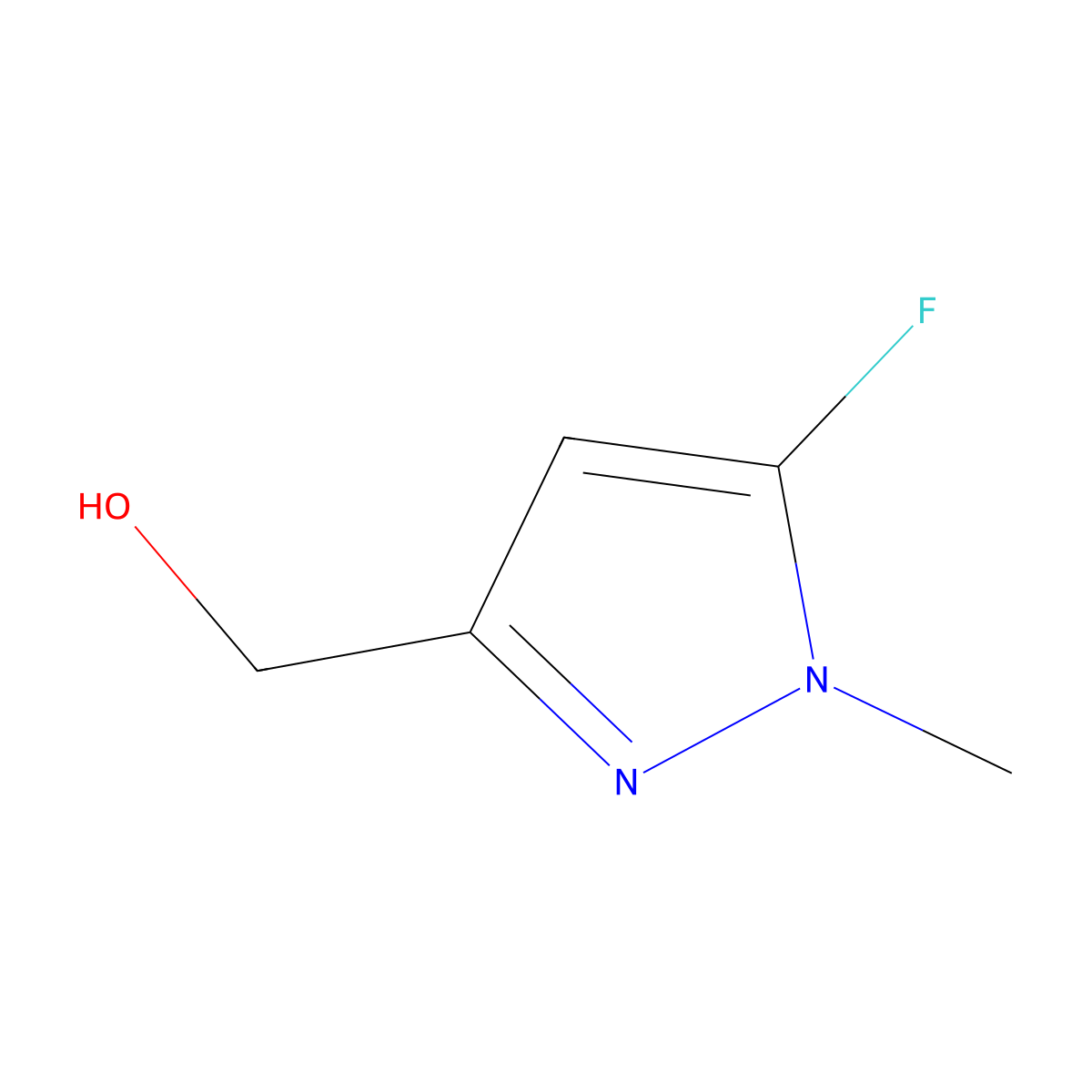 (5-Fluoro-1-methyl-1H-pyrazol-3-yl)methanol molecular structure, CAS 2059941-83-0