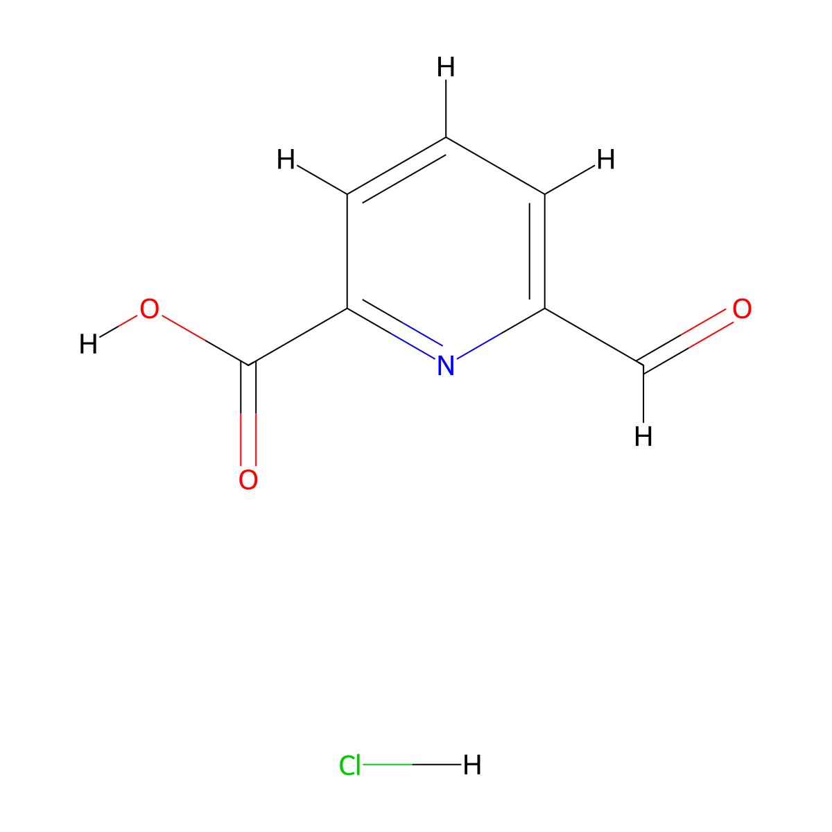 6-Formylpyridine-2-carboxylic acid hydrochloride molecular structure, CAS 2059941-86-3