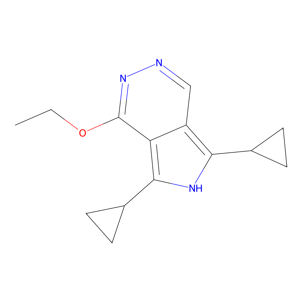 5,7-Dicyclopropyl-1-ethoxy-6H-pyrrolo[3,4-d]pyridazine molecular structure, CAS 2059941-91-0