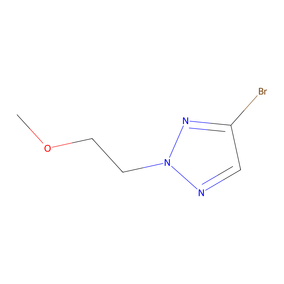 4-bromo-2-(2-methoxyethyl)-2H-1,2,3-triazole molecular structure, CAS 2059941-96-5