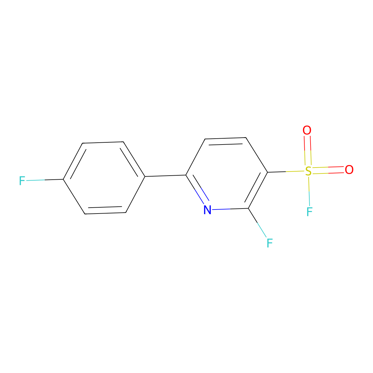 2-Fluoro-6-(4-fluorophenyl)pyridine-3-sulfonyl fluoride molecular structure, CAS 2059942-02-6