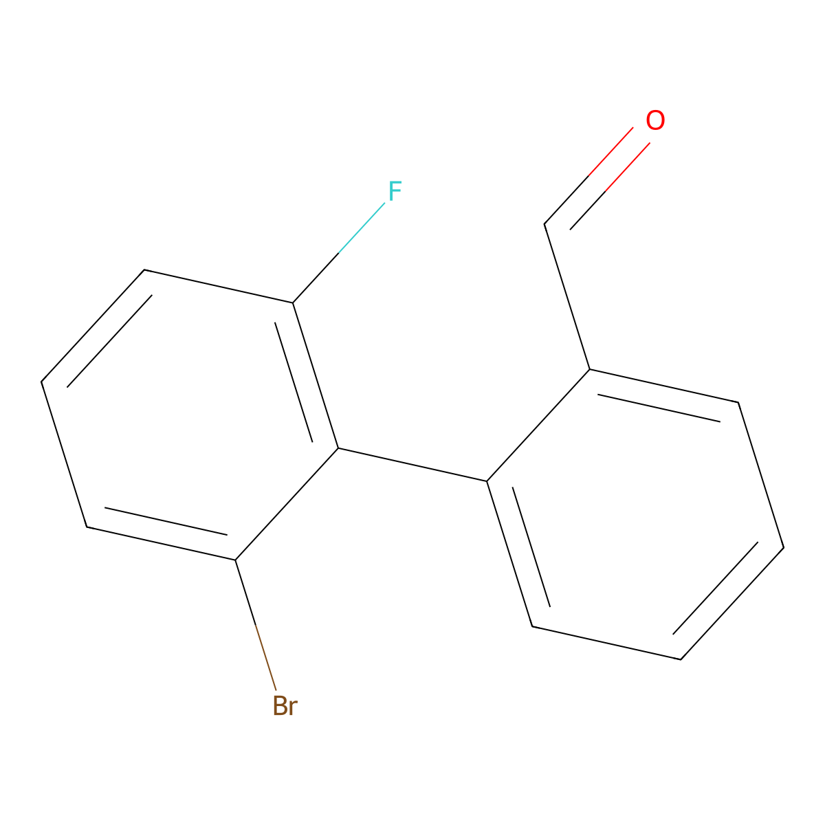 2-(2-Bromo-6-fluorophenyl)benzaldehyde molecular structure, CAS 2059942-04-8