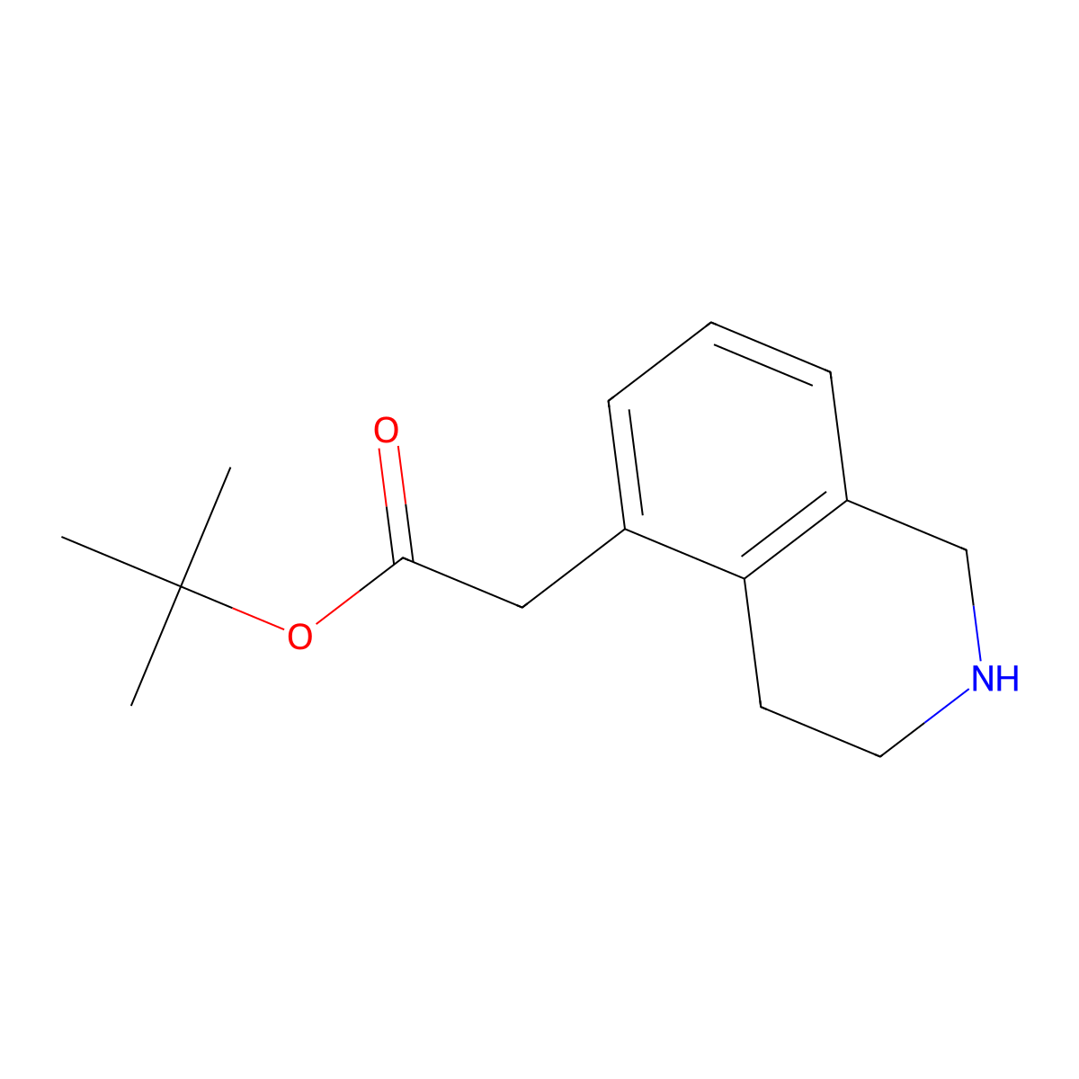tert-Butyl 2-(1,2,3,4-tetrahydroisoquinolin-5-yl)acetate molecular structure, CAS 2059942-06-0
