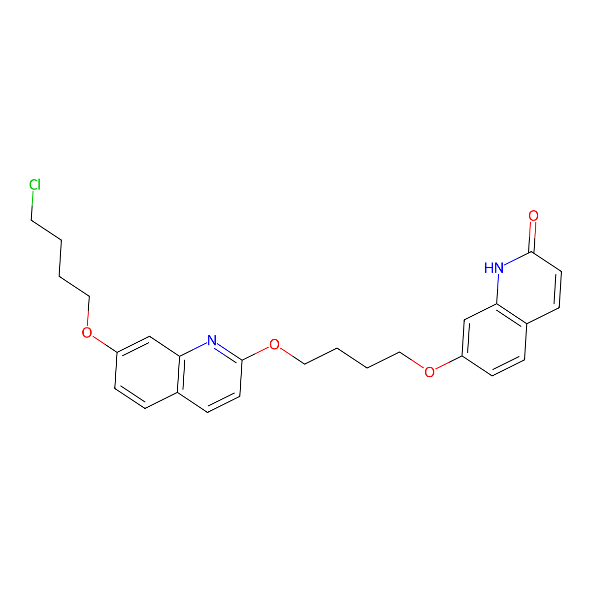 7-(4-{[7-(4-Chlorobutoxy)quinolin-2-yl]oxy}butoxy)-1,2-dihydroquinolin-2-one molecular structure, CAS 2059942-13-9