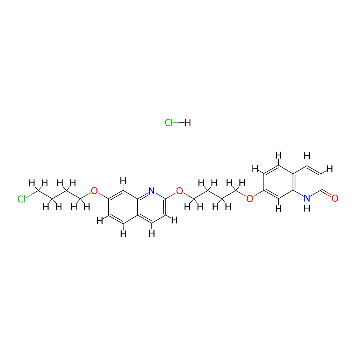 7-(4-{[7-(4-Chlorobutoxy)quinolin-2-yl]oxy}butoxy)-1,2-dihydroquinolin-2-one hydrochloride molecular structure, CAS 2059942-14-0