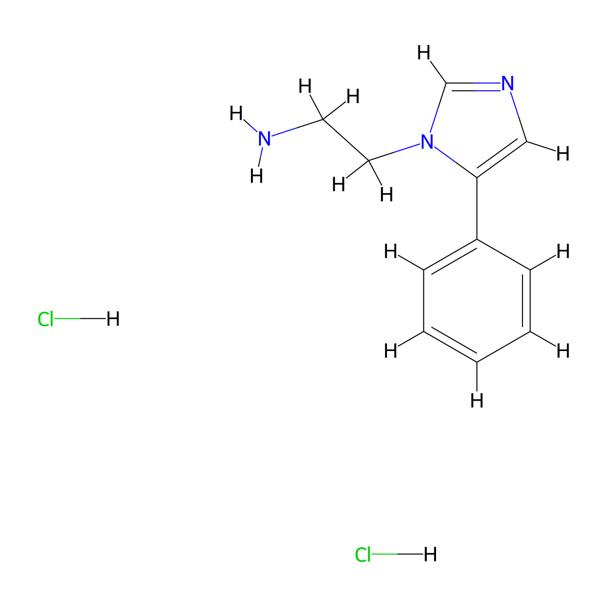 2-(5-phenyl-1H-imidazol-1-yl)ethan-1-amine dihydrochloride molecular structure, CAS 2059942-15-1