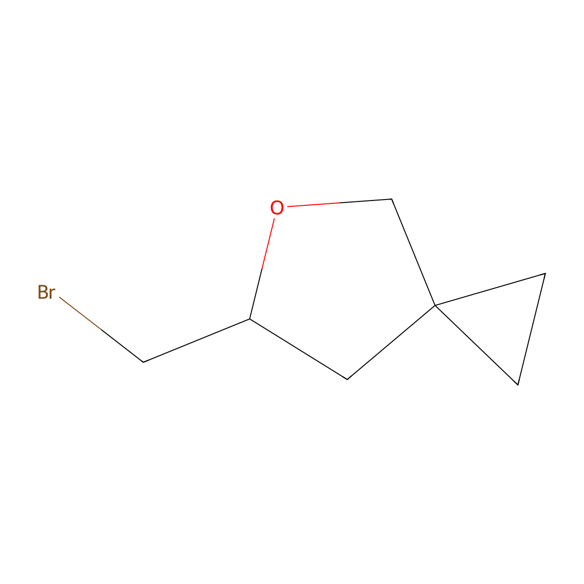 6-(Bromomethyl)-5-oxaspiro[2.4]heptane molecular structure, CAS 2059942-20-8
