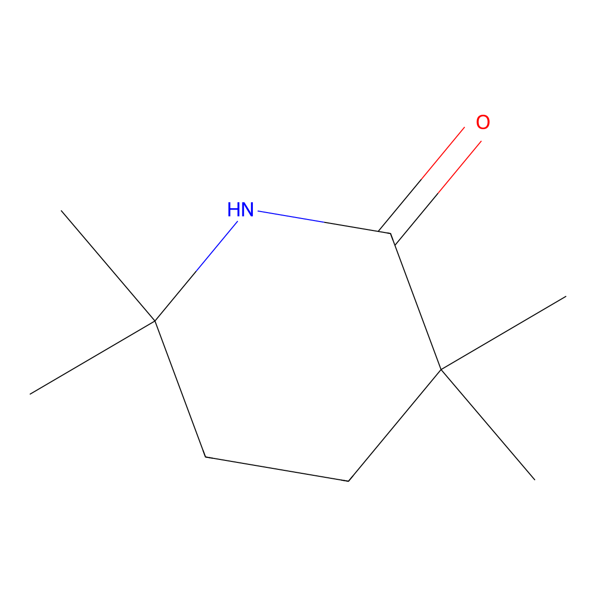 3,3,6,6-Tetramethylpiperidin-2-one molecular structure, CAS 2059942-23-1
