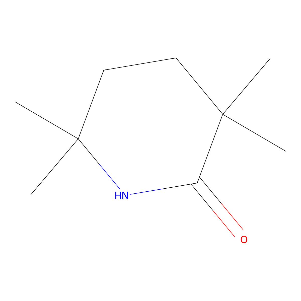 3,3,6,6-Tetramethylpiperidin-2-one molecular structure, CAS 2059942-23-1