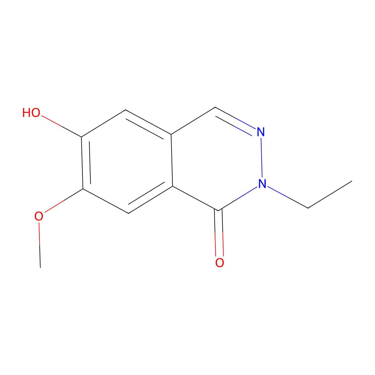 2-Ethyl-6-hydroxy-7-methoxy-1,2-dihydrophthalazin-1-one molecular structure, CAS 2059942-37-7
