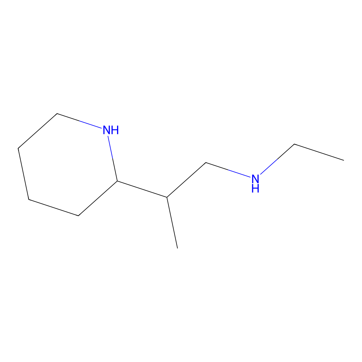 Ethyl[2-(piperidin-2-yl)propyl]amine molecular structure, CAS 2059942-40-2