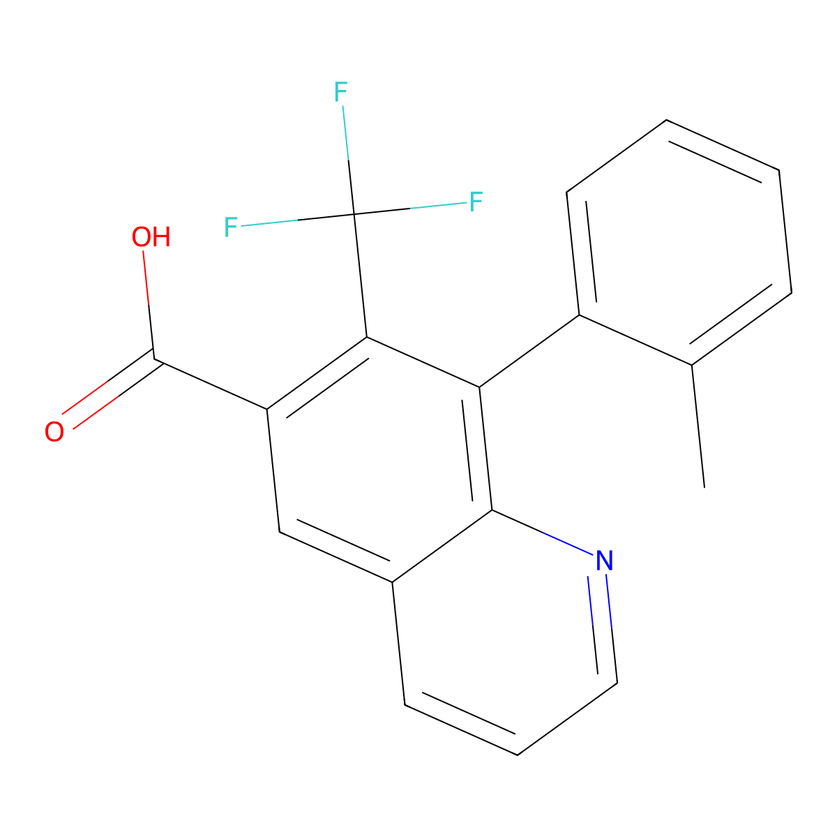 8-(2-Methylphenyl)-7-(trifluoromethyl)quinoline-6-carboxylic acid molecular structure, CAS 2059942-46-8