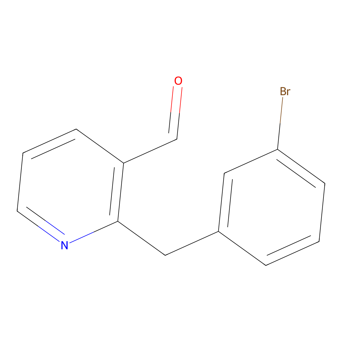 2-[(3-Bromophenyl)methyl]pyridine-3-carbaldehyde molecular structure, CAS 2059942-53-7