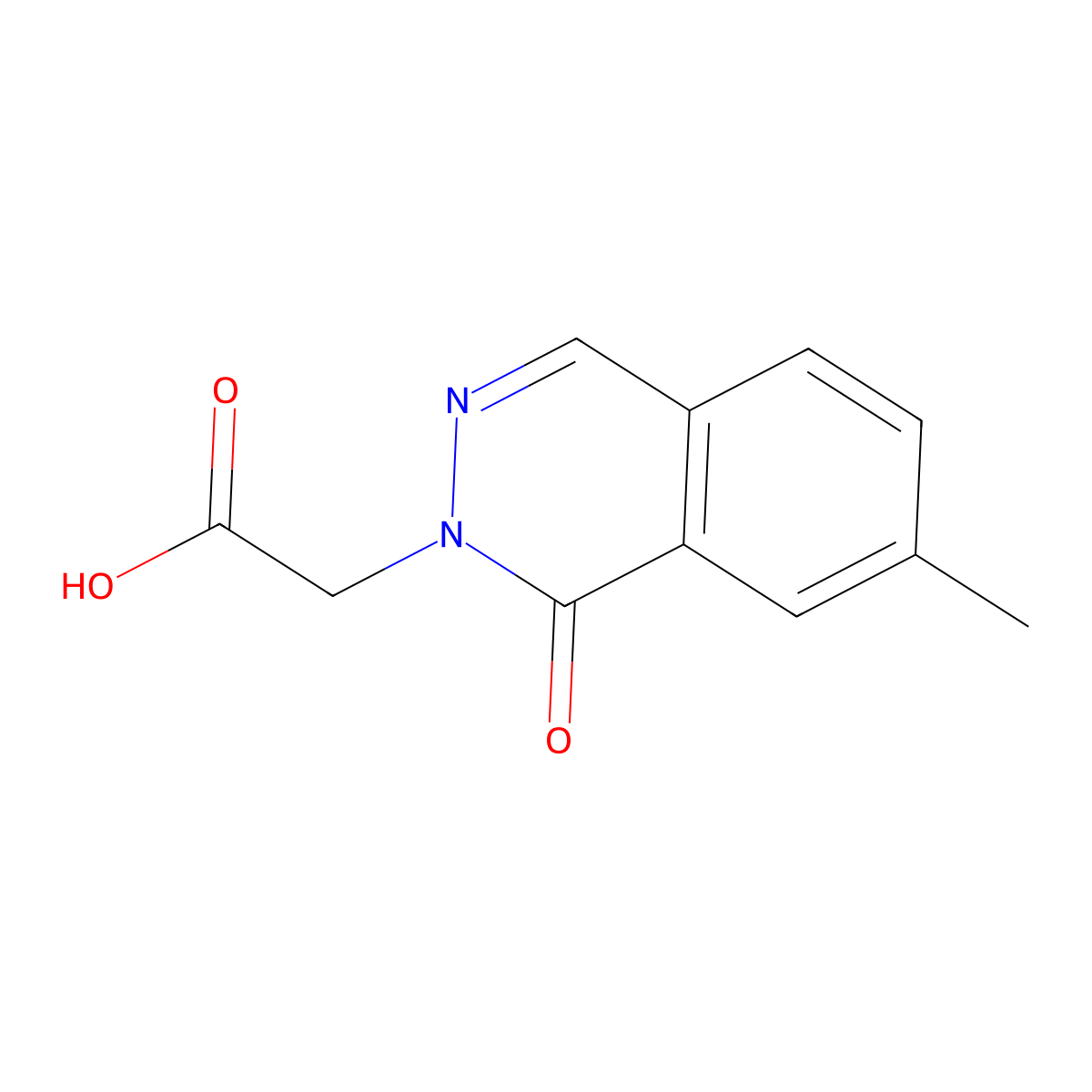 2-(7-Methyl-1-oxo-1,2-dihydrophthalazin-2-yl)acetic acid molecular structure, CAS 2059942-56-0