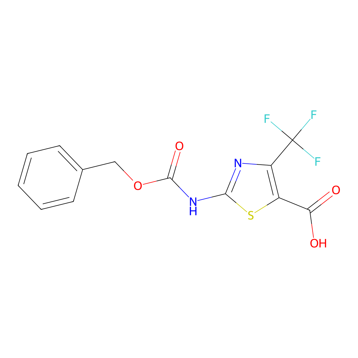 2-{[(Benzyloxy)carbonyl]amino}-4-(trifluoromethyl)-1,3-thiazole-5-carboxylic acid molecular structure, CAS 2059942-72-0