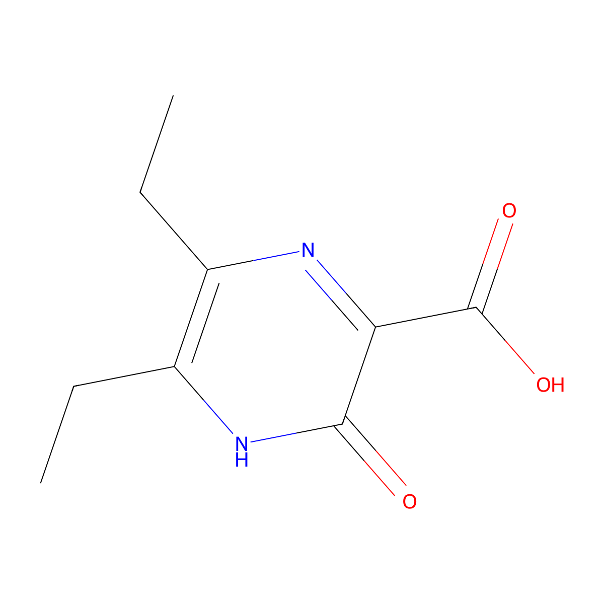 5,6-Diethyl-3-oxo-3,4-dihydropyrazine-2-carboxylic acid molecular structure, CAS 2059942-73-1