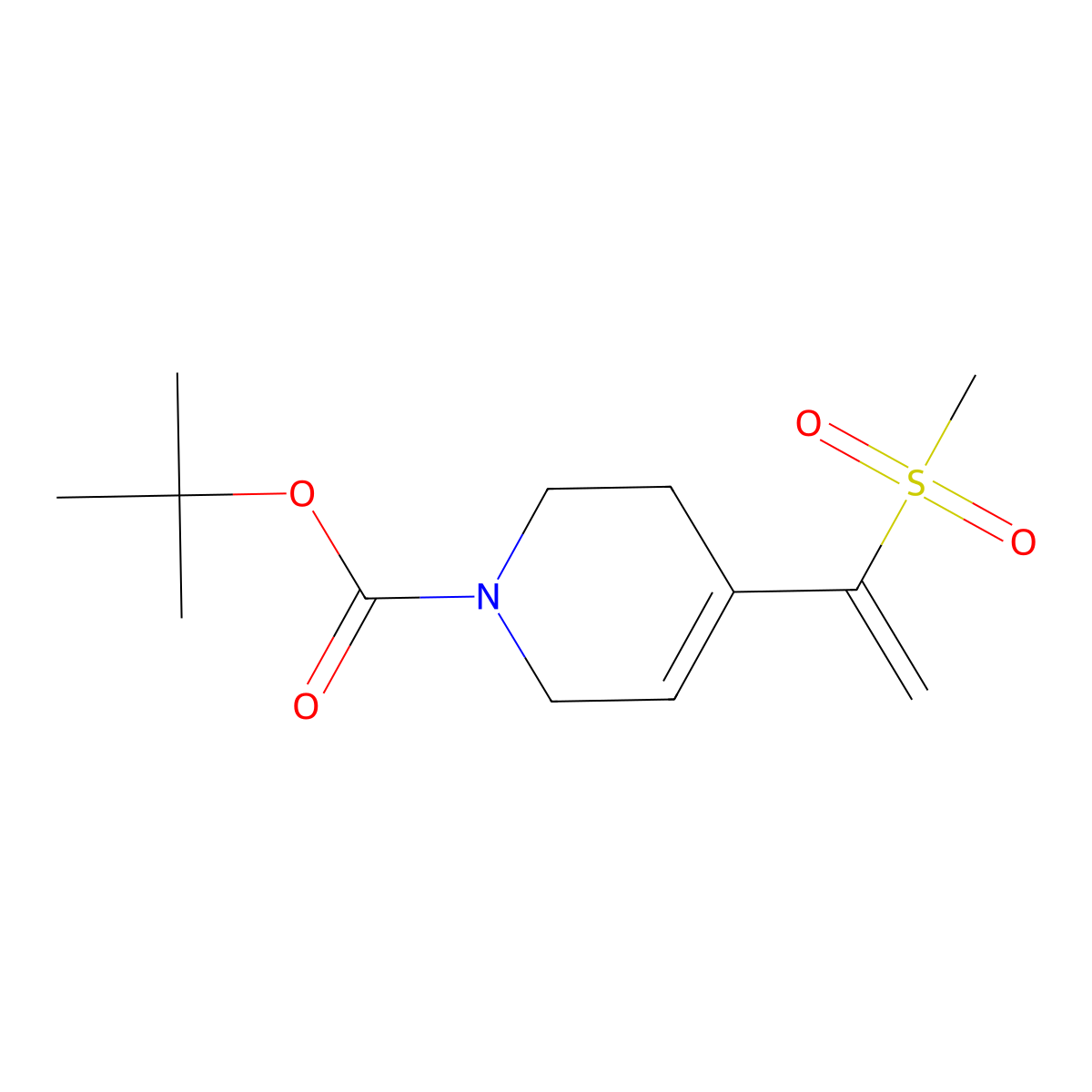tert-Butyl 4-(1-methanesulfonylethenyl)-1,2,3,6-tetrahydropyridine-1-carboxylate molecular structure, CAS 2059943-56-3