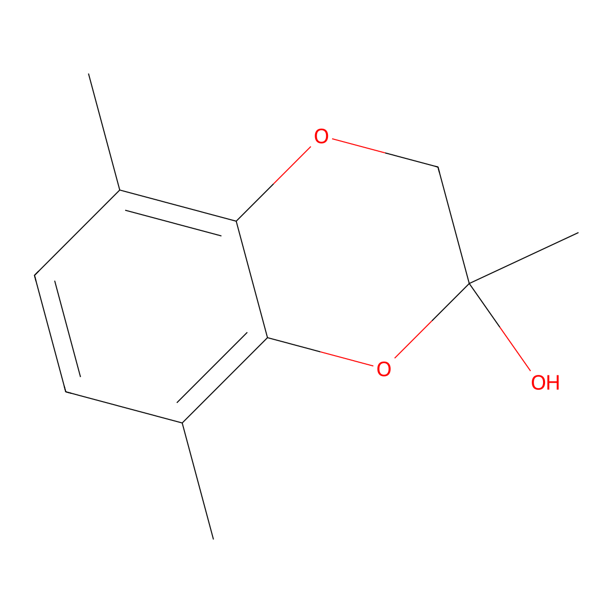 2,5,8-Trimethyl-2,3-dihydro-1,4-benzodioxin-2-ol molecular structure, CAS 2059943-58-5