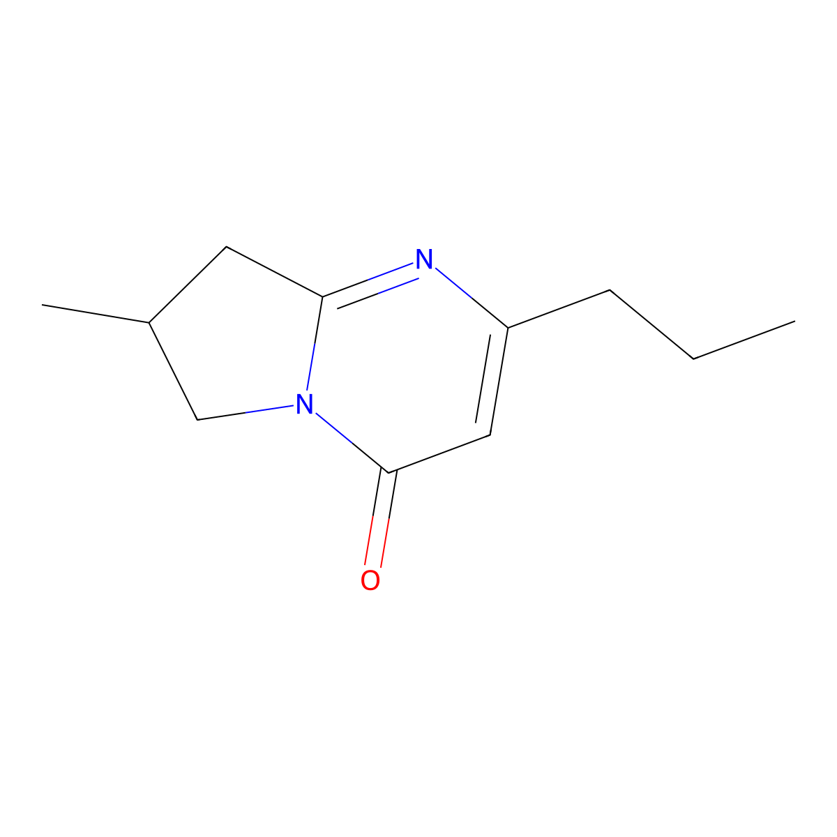 7-Methyl-2-propyl-4H,6H,7H,8H-pyrrolo[1,2-a]pyrimidin-4-one molecular structure, CAS 2059943-64-3