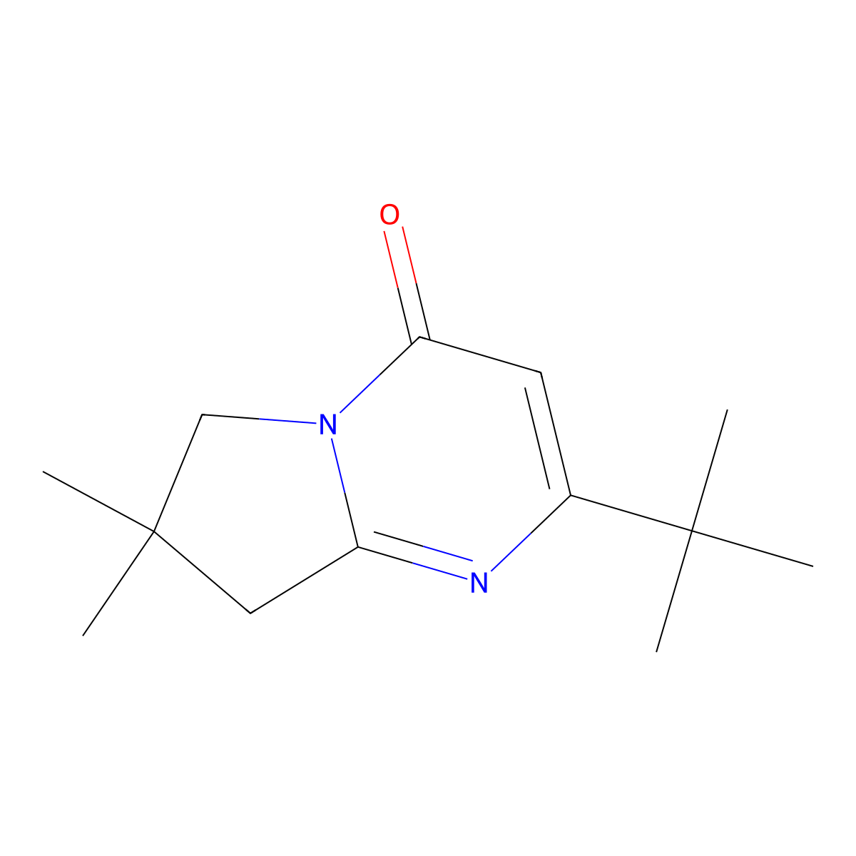 2-tert-Butyl-7,7-dimethyl-4H,6H,7H,8H-pyrrolo[1,2-a]pyrimidin-4-one molecular structure, CAS 2059943-68-7