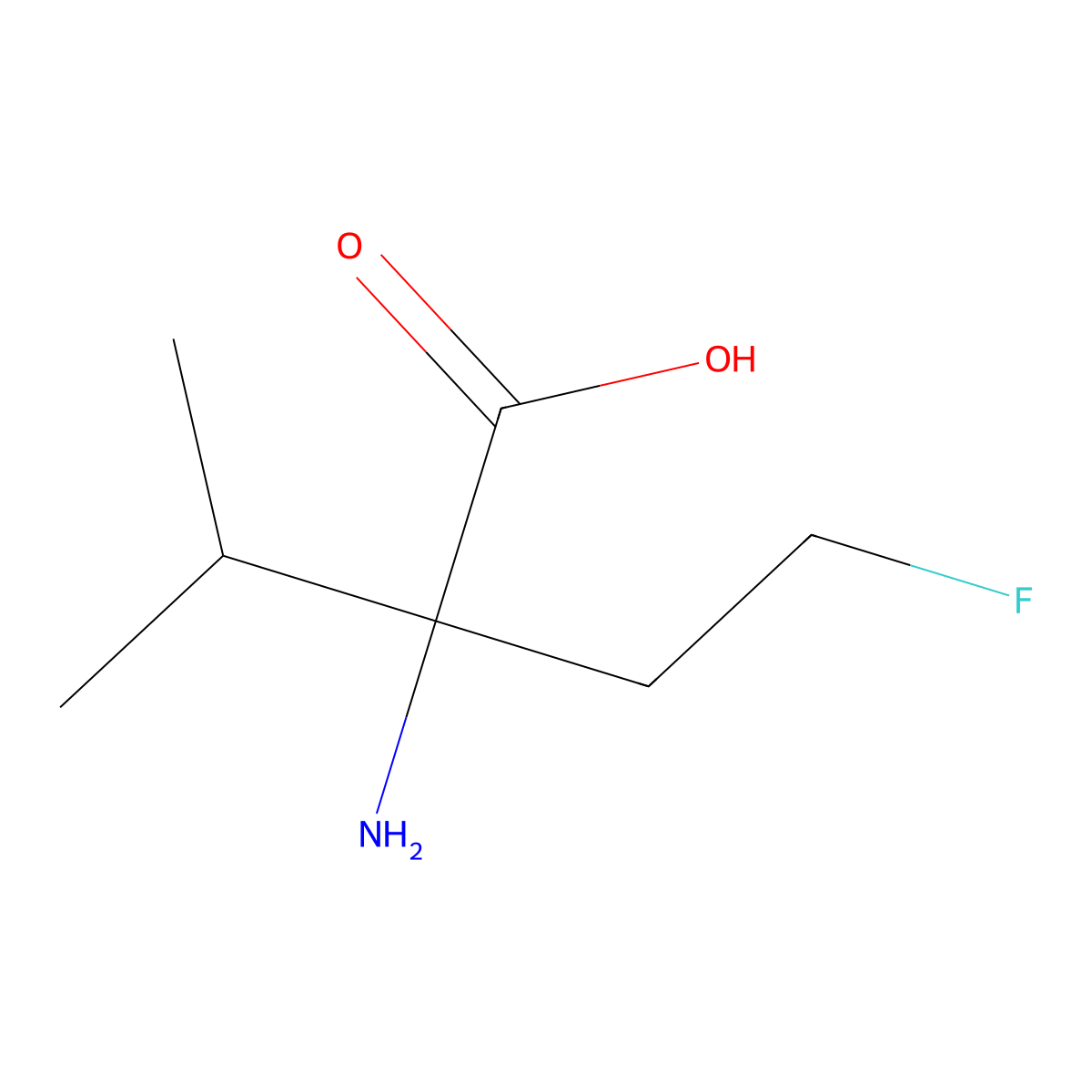 2-Amino-2-(2-fluoroethyl)-3-methylbutanoic acid molecular structure, CAS 2059943-70-1
