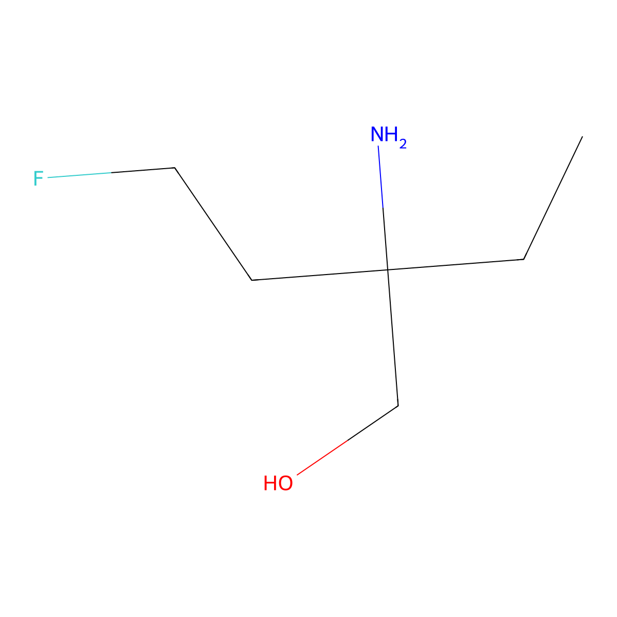2-Amino-2-ethyl-4-fluorobutan-1-ol molecular structure, CAS 2059943-74-5
