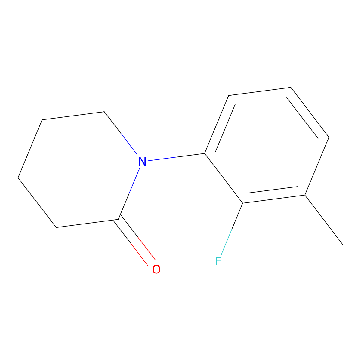 1-(2-Fluoro-3-methylphenyl)piperidin-2-one molecular structure, CAS 2059943-81-4