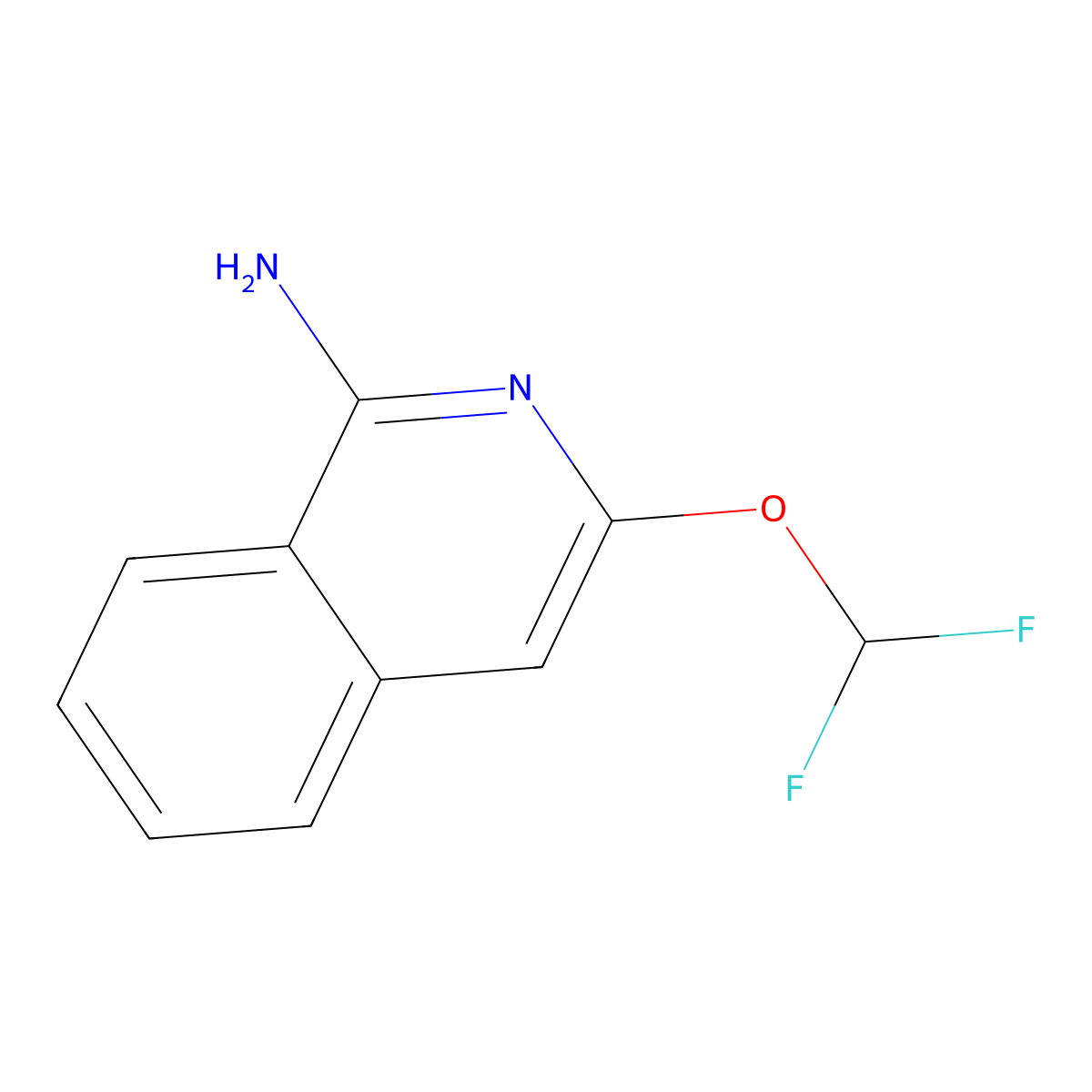 3-(Difluoromethoxy)isoquinolin-1-amine molecular structure, CAS 2059943-82-5