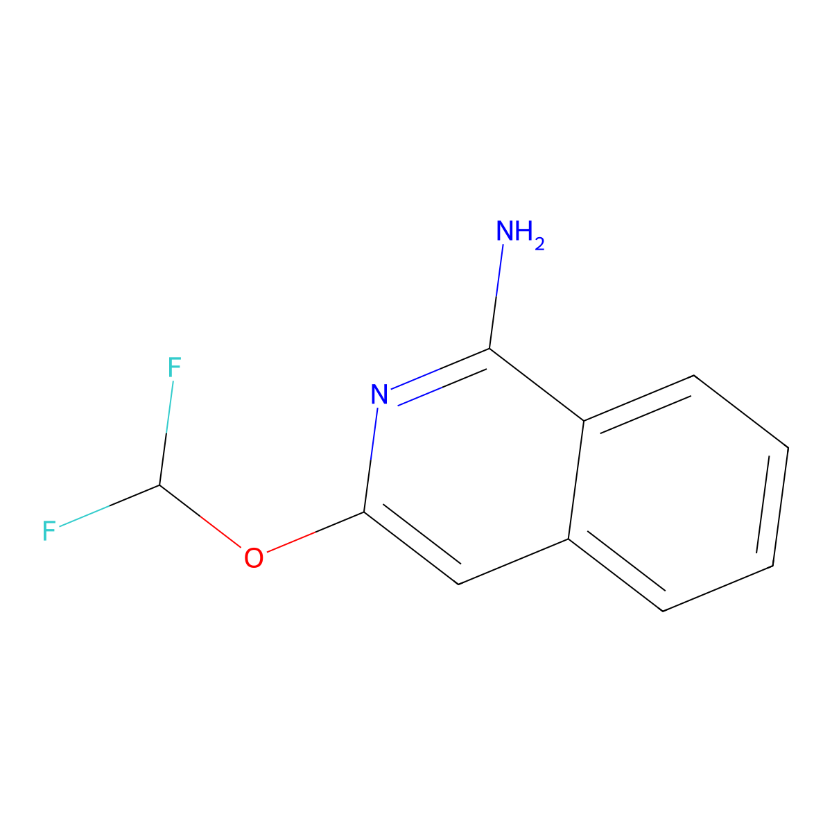 3-(Difluoromethoxy)isoquinolin-1-amine molecular structure, CAS 2059943-82-5